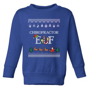 Ugly Christmas Chiropractor Elf Chiro Chiropractic Holiday Gift Toddler Sweatshirt