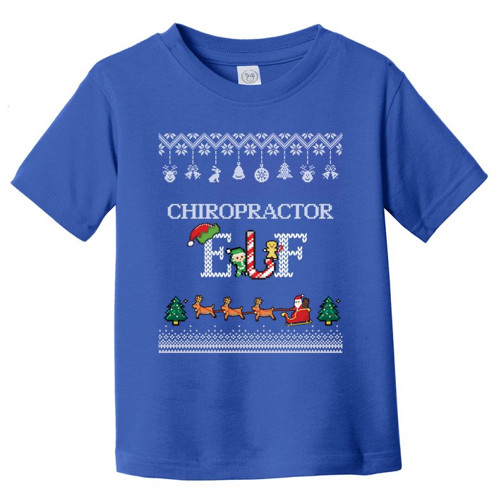 Ugly Christmas Chiropractor Elf Chiro Chiropractic Holiday Gift Toddler T-Shirt