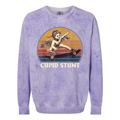 Unhinged Cringe Cupid Stunt Colorblast Crewneck Sweatshirt