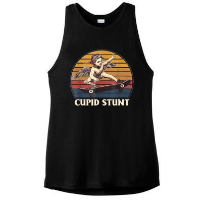 Unhinged Cringe Cupid Stunt Ladies PosiCharge Tri-Blend Wicking Tank