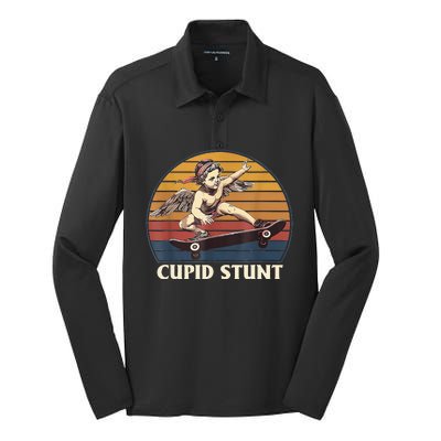 Unhinged Cringe Cupid Stunt Silk Touch Performance Long Sleeve Polo