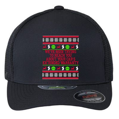 Ugly Christmas CarS Extended Warranty Meme Graphic Gift Flexfit Unipanel Trucker Cap