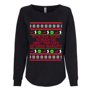 Ugly Christmas CarS Extended Warranty Meme Graphic Gift Womens California Wash Sweatshirt