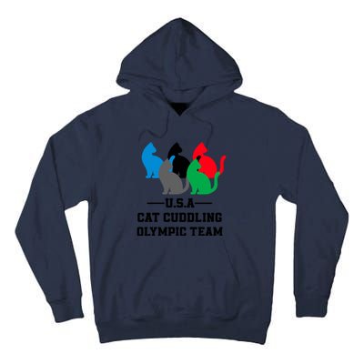 Usa Cat Cuddling Team Tall Hoodie