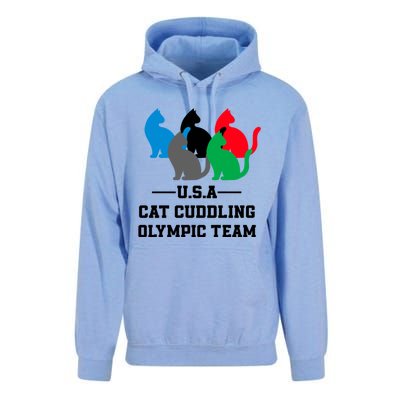 Usa Cat Cuddling Team Unisex Surf Hoodie