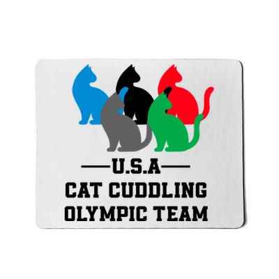 Usa Cat Cuddling Team Mousepad