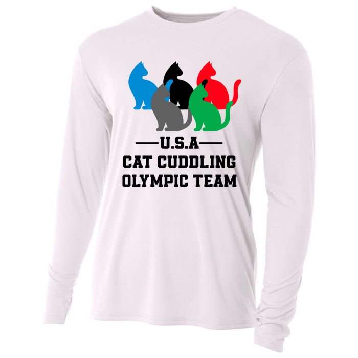 Usa Cat Cuddling Team Cooling Performance Long Sleeve Crew