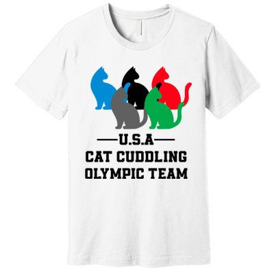 Usa Cat Cuddling Team Premium T-Shirt