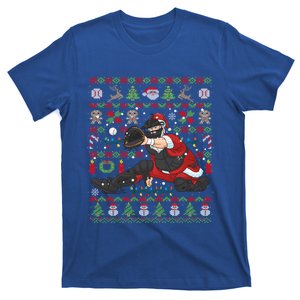 Ugly Christmas Catcher Baseball Funny Cool Gift T-Shirt