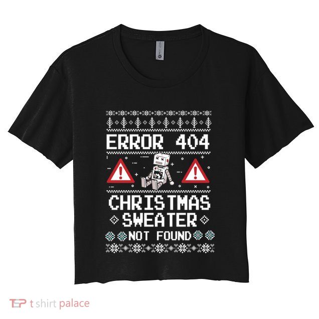 Ugly Christmas Computer Meaningful Gift Funny Nerd Gift Women's Crop Top Tee