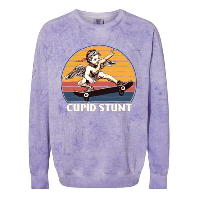 Unhinged Cringe Cupid Stunt Colorblast Crewneck Sweatshirt