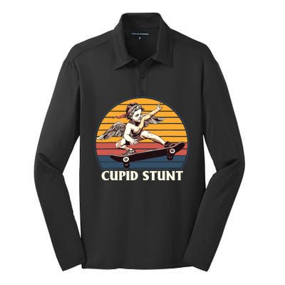 Unhinged Cringe Cupid Stunt Silk Touch Performance Long Sleeve Polo