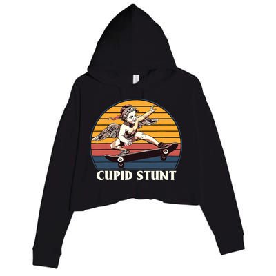 Unhinged Cringe Cupid Stunt Crop Fleece Hoodie
