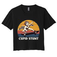 Unhinged Cringe Cupid Stunt Women's Crop Top Tee