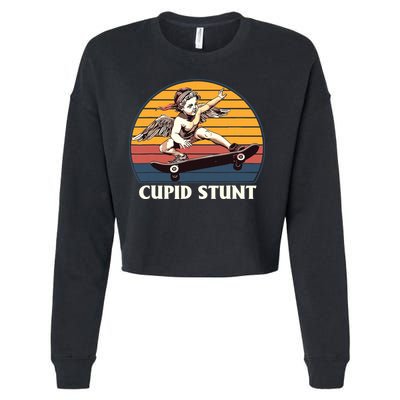 Unhinged Cringe Cupid Stunt Cropped Pullover Crew