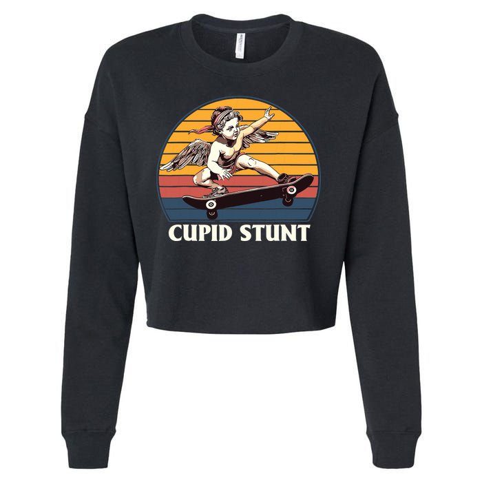 Unhinged Cringe Cupid Stunt Cropped Pullover Crew