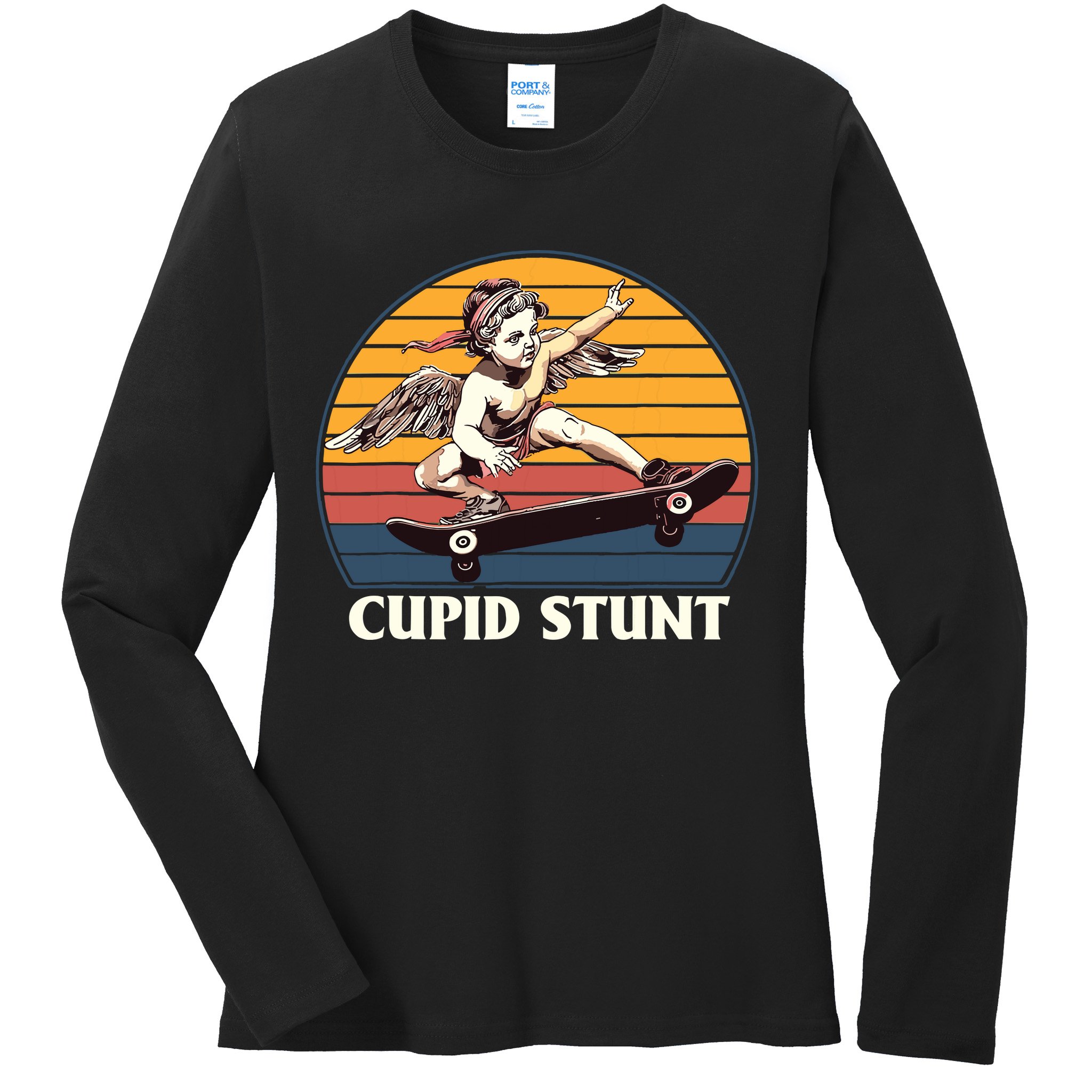 Unhinged Cringe Cupid Stunt Ladies Long Sleeve Shirt