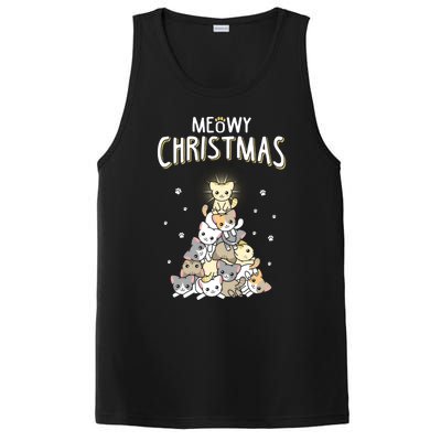 Ugly Cat Christmas Meow Christmas Gift PosiCharge Competitor Tank