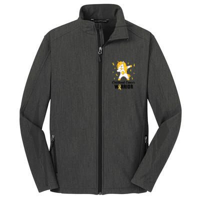 Unicorn Childhood Cancer Warrior In September We Wear Gold Core Soft Shell Jacket