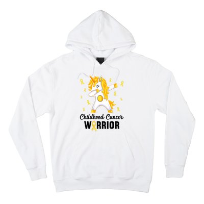 Unicorn Childhood Cancer Warrior In September We Wear Gold Hoodie