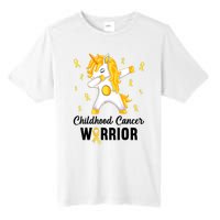 Unicorn Childhood Cancer Warrior In September We Wear Gold Tall Fusion ChromaSoft Performance T-Shirt