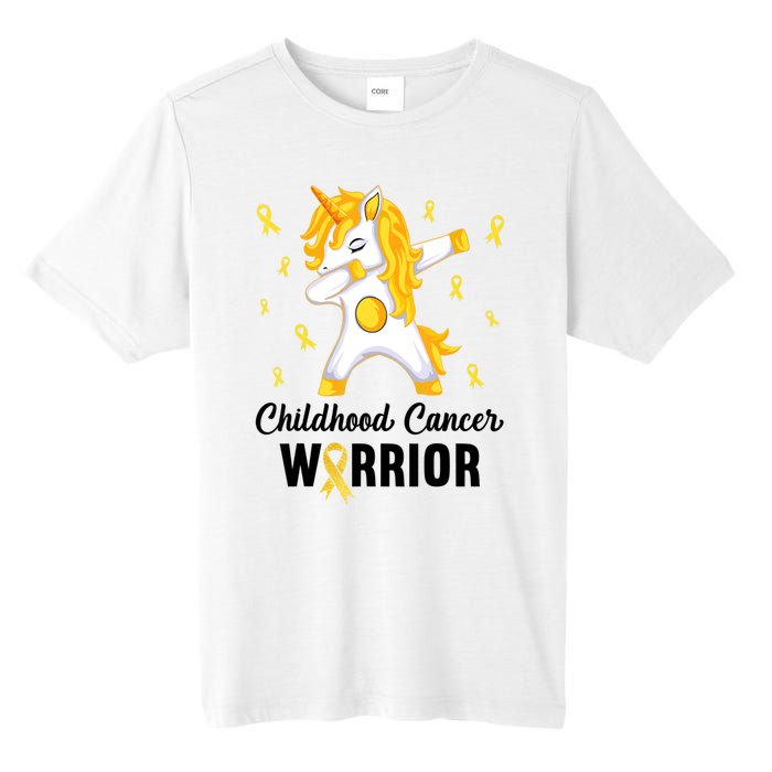 Unicorn Childhood Cancer Warrior In September We Wear Gold Tall Fusion ChromaSoft Performance T-Shirt