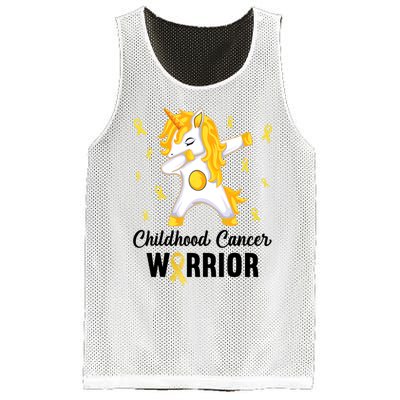 Unicorn Childhood Cancer Warrior In September We Wear Gold Mesh Reversible Basketball Jersey Tank