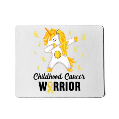 Unicorn Childhood Cancer Warrior In September We Wear Gold Mousepad