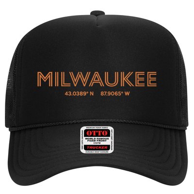 USA City Coordinates US Milwaukee Trucker Hat
