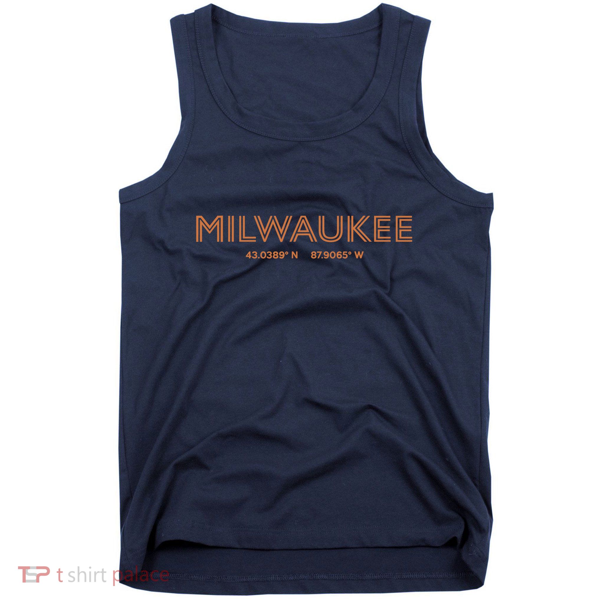 USA City Coordinates US Milwaukee Tank Top