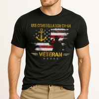 USS Constellation CV 64 Aircraft Carrier Veteran Flag Retro Cooling Performance Crew T-Shirt