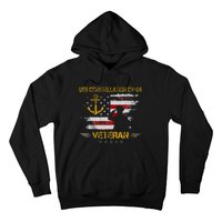 USS Constellation CV 64 Aircraft Carrier Veteran Flag Retro Hoodie