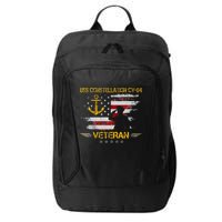 USS Constellation CV 64 Aircraft Carrier Veteran Flag Retro City Backpack