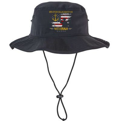 USS Constellation CV 64 Aircraft Carrier Veteran Flag Retro Legacy Cool Fit Booney Bucket Hat