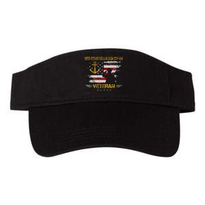 USS Constellation CV 64 Aircraft Carrier Veteran Flag Retro Valucap Bio-Washed Visor