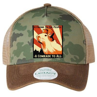 Ussr Communist Capybara Soviet A Friend To The People Legacy Tie Dye Trucker Hat
