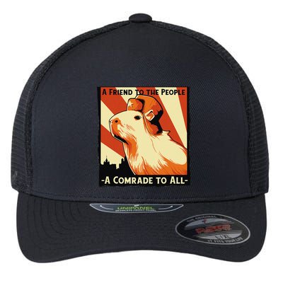 Ussr Communist Capybara Soviet A Friend To The People Flexfit Unipanel Trucker Cap