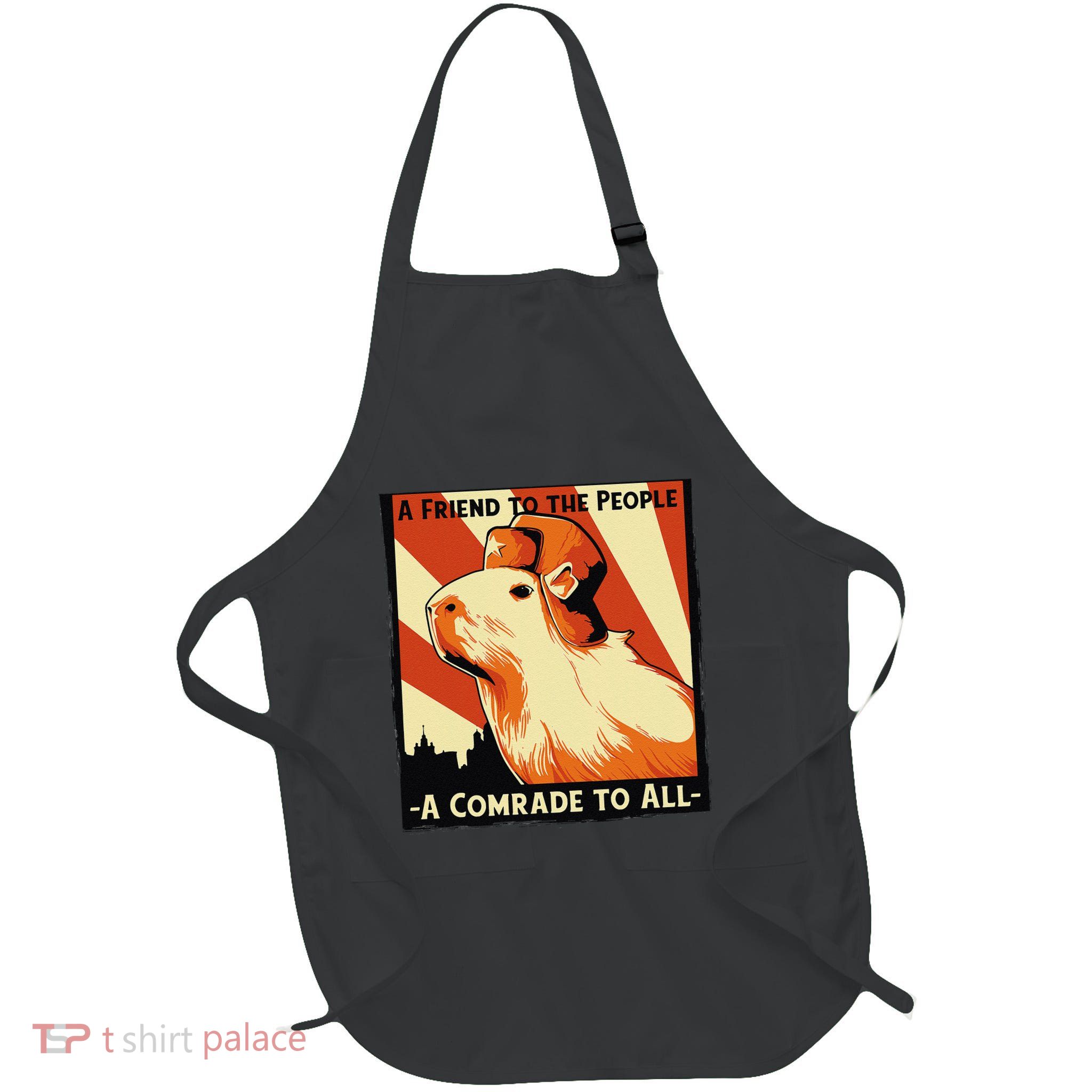 Ussr Communist Capybara Soviet A Friend To The People Apron