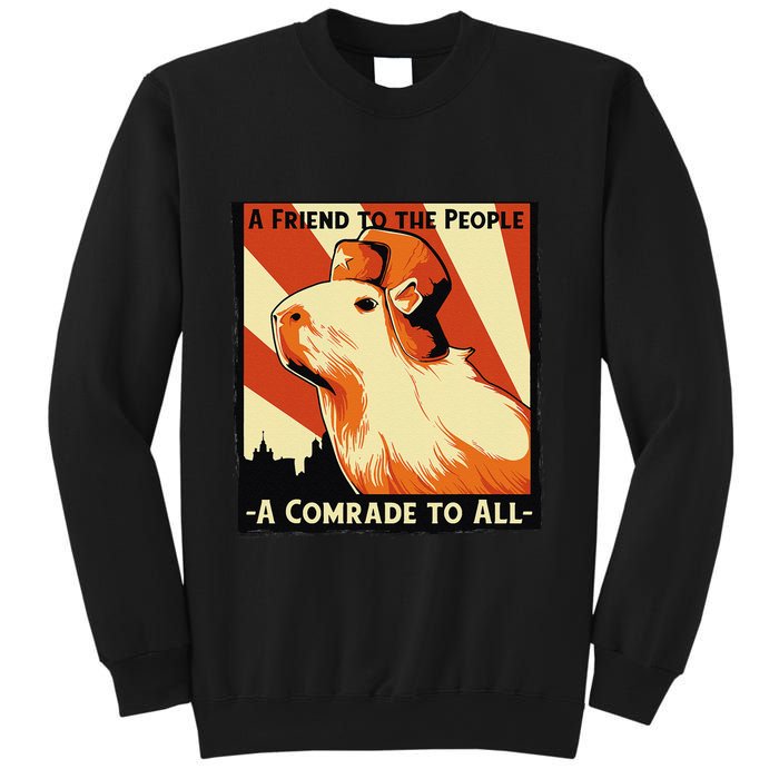 Ussr Communist Capybara Soviet A Friend To The People Sweatshirt