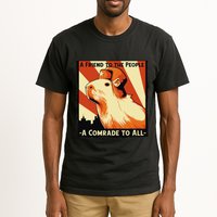 Ussr Communist Capybara Soviet A Friend To The People Tall T-Shirt