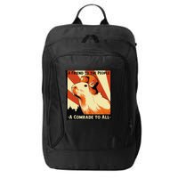 Ussr Communist Capybara Soviet A Friend To The People City Backpack