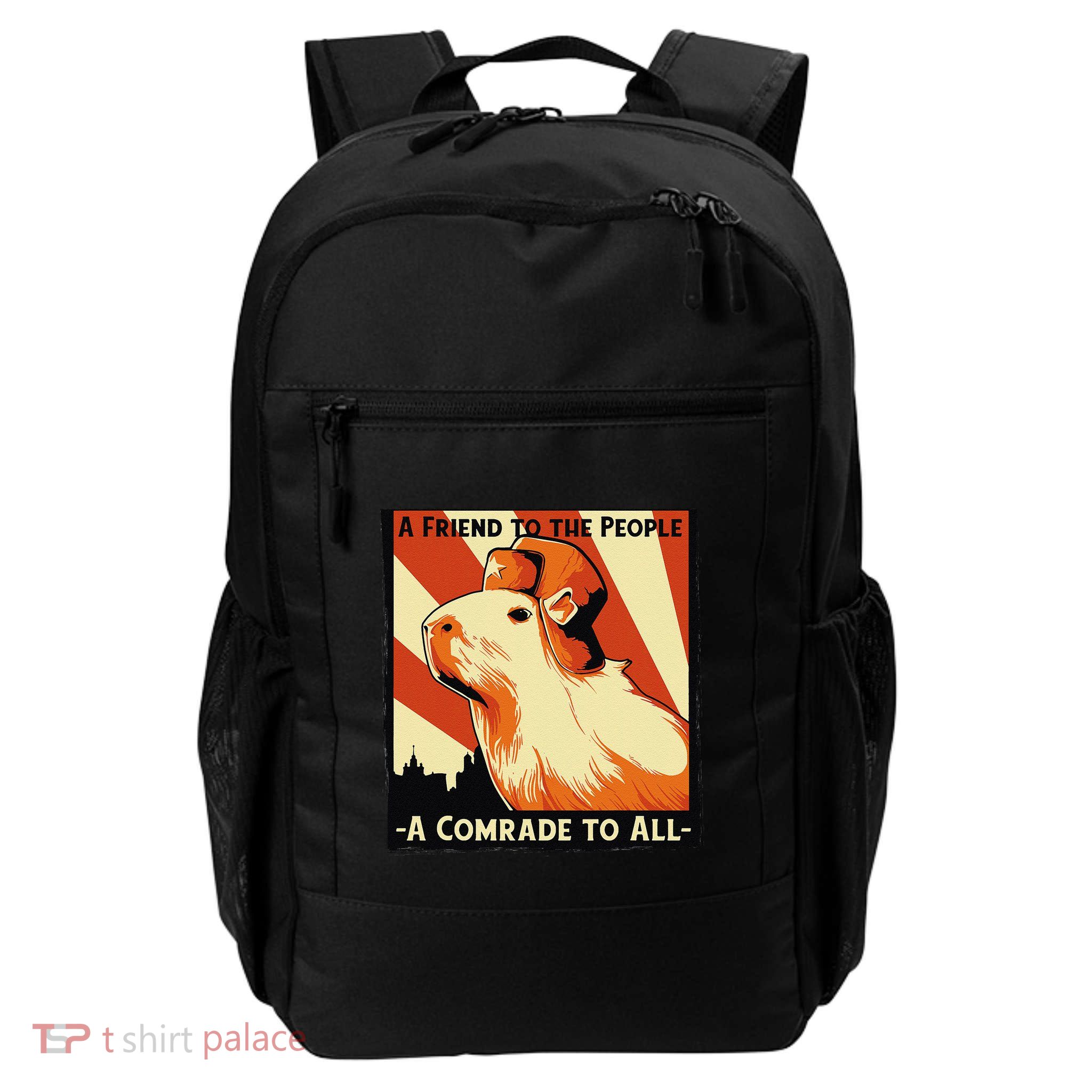Ussr Communist Capybara Soviet A Friend To The People Backpack
