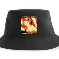 Ussr Communist Capybara Soviet A Friend To The People Sustainable Bucket Hat
