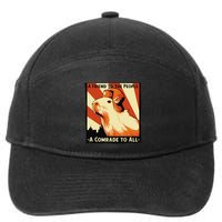 Ussr Communist Capybara Soviet A Friend To The People 7-Panel Snapback Hat