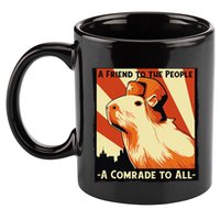 Ussr Communist Capybara Soviet A Friend To The People 11oz C Handle Ceramic Mug
