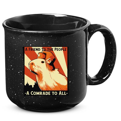 Ussr Communist Capybara Soviet A Friend To The People 15oz Campfire Ceramic Mug