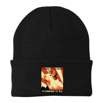 Ussr Communist Capybara Soviet A Friend To The People Beanie