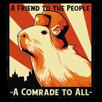 Ussr Communist Capybara Soviet A Friend To The People 16 in Basic Backpack