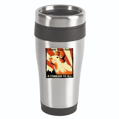 Ussr Communist Capybara Soviet A Friend To The People 16oz Travel Tumbler
