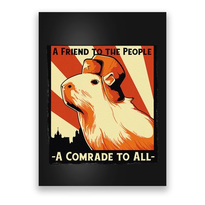 Ussr Communist Capybara Soviet A Friend To The People Poster